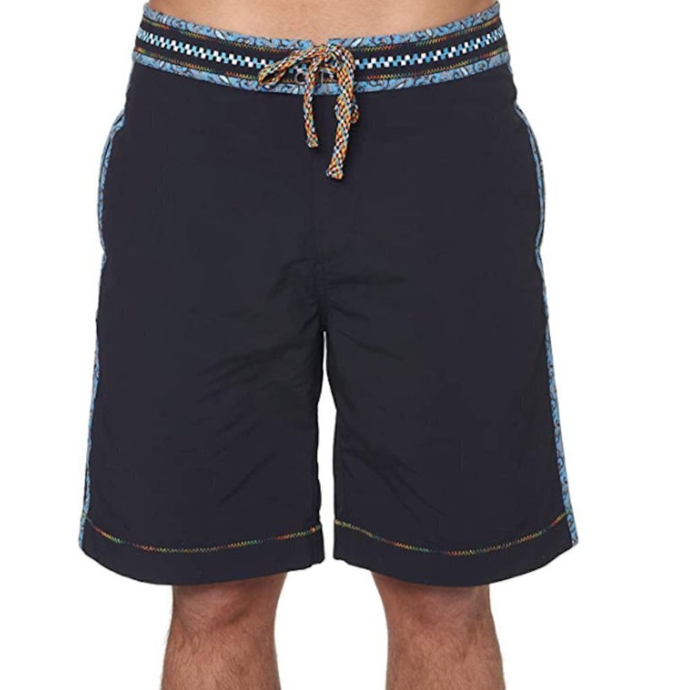 Robert Graham Queequeg Solid Board Shorts 42 NWT